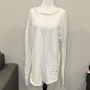 Vitality Long Sleeve Distressed Top